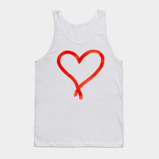 Red Lipstick Heart Tank Top